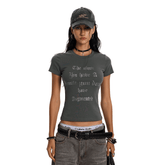 Retro Gothic Cross Fitted Tee - COPPING THREADS - 0123Start